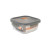 Fiambrera Hermética MasterChef Gris Transparente Cuadrado 800 ml (6 Unidades)