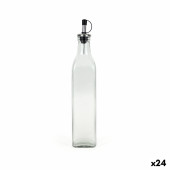 Aceitera Anna Transparente Plateado Vidrio 0,5 L (24 Unidades)