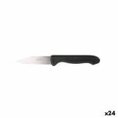 Set de Cuchillos Peladores Cuyfor Negro Plateado Acero Inoxidable 7,5 cm 6 Piezas (24 Unidades)