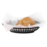 Cesta para el Pan Negro Plástico Ovalado 24 x 15 x 4,5 cm (36 Unidades)