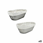 Cesta para el Pan Metal Ovalado 28 x 15 x 10 cm (12 Unidades)