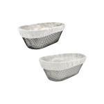 Cesta para el Pan Metal Ovalado 28 x 15 x 10 cm (12 Unidades)