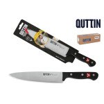 Cuchillo de Cocina Quttin SYBARITE Negro Plateado 20 cm (8 Unidades)