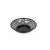 Cesta para el Pan Negro Plástico Redonda 19,6 x 19,6 x 4,6 cm (24 Unidades)
