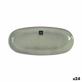 Fuente de Cocina La Mediterránea Macarella green Ovalado 29 x 13,5 x 2,4 cm (24 Unidades)
