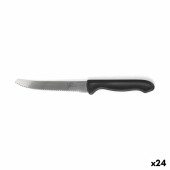 Set de Cuchillos para Carne Cuyfor Negro Plateado 12 cm 6 Piezas (24 Unidades)