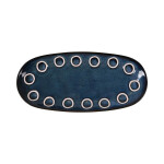 Fuente de Cocina La Mediterránea Almudena Azul Ovalado 25 x 12 x 2,2 cm (24 Unidades)