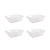 Set de Aperitivo Arcoglass Anubis Vidrio Rectangular 4 Piezas (18 Unidades)