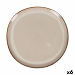 Plato de Postre Duomo Beige Ø 21 cm (6 Unidades)