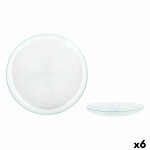 Plato Llano La Mediterránea Venezia Vidrio Ø 21 cm (6 Unidades)