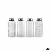 Botella de Cristal La Mediterránea Vidrio Acero 1,3 L (12 Unidades)