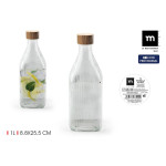 Botella de Cristal La Mediterránea Metal Vidrio 1 L (24 Unidades)