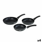 Set de Sartenes Quttin Aluminio 24 cm 3 Piezas (4 Unidades)