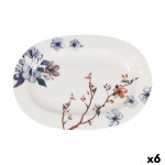 Bandeja de Aperitivos Toscana Flores Ovalado 27 x 7 x 1,5 cm (6 Unidades)