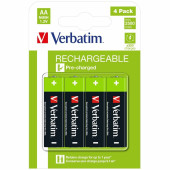 Pilas Recargables Verbatim 2500 mAh 1,2 V (4 Unidades)