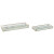 Juego de Bandejas Home ESPRIT Blanco Dorado Moderno 42 x 15 x 4 cm (2 Unidades)
