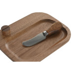 Tabla de cortar Home ESPRIT Acero Inoxidable Acacia