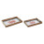 Juego de Bandejas Home ESPRIT Multicolor Madera de mango 43,5 x 27 x 5,5 cm (2 Unidades)