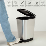 Cubo de basura Curver Gris Plástico 25 L (4 Unidades)