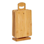 Juego de tablas de cortar Vintage Coconut JWKW-4411 Marrón Tabla de cortar Con soporte