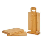 Juego de tablas de cortar Vintage Coconut JWKW-4411 Marrón Tabla de cortar Con soporte