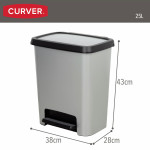 Cubo de basura Curver Gris Plástico 25 L (5 Unidades)