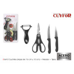 Set de Cuchillos Peladores Cuyfor Acero Inoxidable 2 Piezas (12 Unidades)