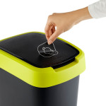 Cubo de basura Rotho Twist Lime Plástico 10 L
