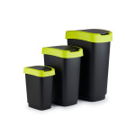 Cubo de basura Rotho Twist Lime Plástico 10 L