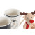 Taza Mug DKD Home Decor Negro Blanco Porcelana Bone China (360 ml) (2 Unidades)