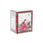 Taza para Infusión DKD Home Decor Pájaro Cristal Porcelana Rojo (300 ml) (2 Unidades)