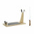 Jamonero de Madera DKD Home Decor Acero Inoxidable Pizarra Hierro Pino (36 x 3 x 1 cm) (44 x 20 x 31 cm) (2 pcs)