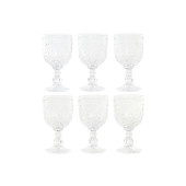 Set de Copas Home ESPRIT Transparente Cristal 270 ml (6 Unidades)