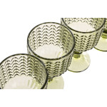 Set de Copas Home ESPRIT Verde Cristal 380 ml (6 Unidades)