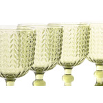 Set de Copas Home ESPRIT Verde Cristal 380 ml (6 Unidades)