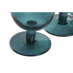 Set de Copas Home ESPRIT Turquesa Cristal 300 ml (6 Unidades)