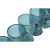 Set de Copas Home ESPRIT Turquesa Cristal 300 ml (6 Unidades)