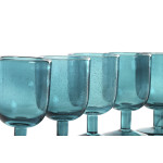 Set de Copas Home ESPRIT Turquesa Cristal 300 ml (6 Unidades)