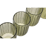 Set de Vasos Home ESPRIT Verde Cristal Con relieve 420 ml (6 Unidades)