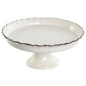 Plato Llano Home ESPRIT Blanco Marrón Porcelana 26 x 26 x 11 cm
