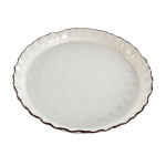 Plato Llano Home ESPRIT Blanco Marrón Porcelana 26 x 26 x 11 cm