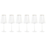 Copa achatada champán y cava Home ESPRIT Transparente Dorado Cristal 400 ml (6 Unidades)