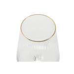 Copa achatada champán y cava Home ESPRIT Transparente Dorado Cristal 400 ml (6 Unidades)