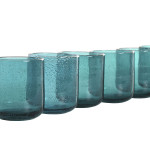 Set de Vasos Home ESPRIT Turquesa Cristal 320 ml (6 Unidades)
