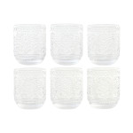 Set de Vasos Home ESPRIT Transparente Cristal Con relieve 360 ml (6 Unidades)