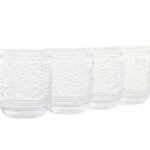 Set de Vasos Home ESPRIT Transparente Cristal Con relieve 360 ml (6 Unidades)