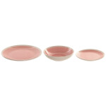 Vajilla Home ESPRIT Blanco Rosa Gres 18 Piezas