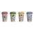 Taza con Tapa DKD Home Decor Multicolor Flores 400 ml (4 Unidades)