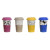 Taza con Tapa DKD Home Decor Multicolor Animales Urbano 400 ml (4 Unidades)
