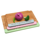 Tabla para Quesos DKD Home Decor Bambú Acero Inoxidable 33,5 x 24 x 2 cm (3 Unidades)